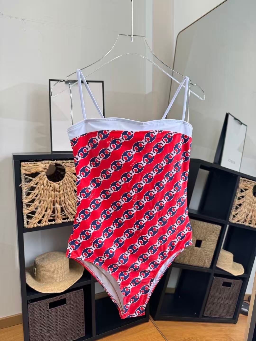 Costume Intero Stampa Morsetto Rosso