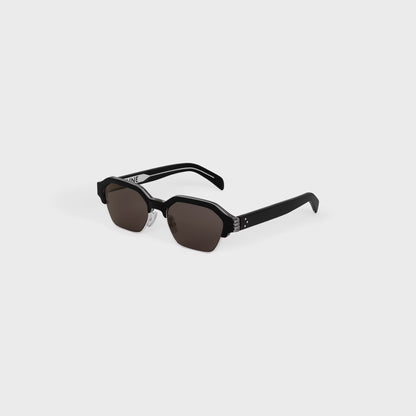 Occhiali da sole Black Frame 63 in acetato e metallo nero/argento