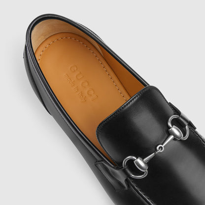 Mocassino GG Jordaan Nero con fibbia argento Uomo