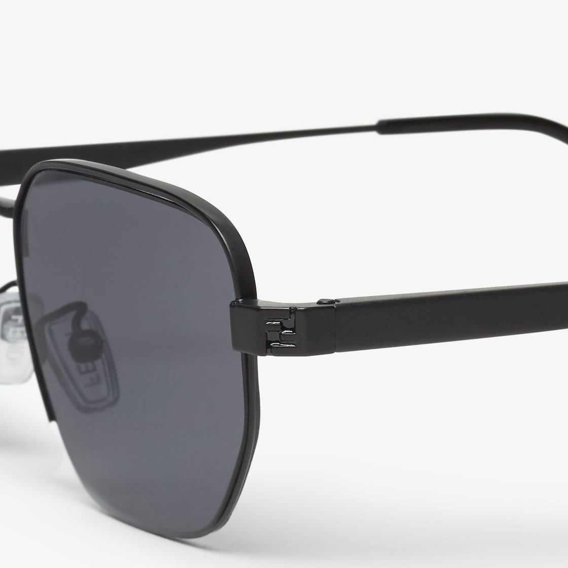 Men's Sky matte black metal sunglasses