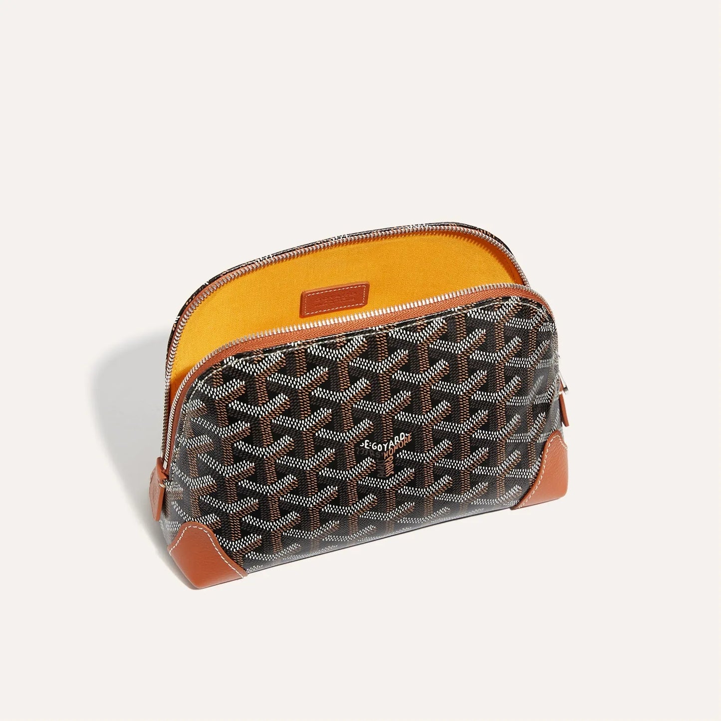Vendôme Cosmetic Pouch Black & Tan