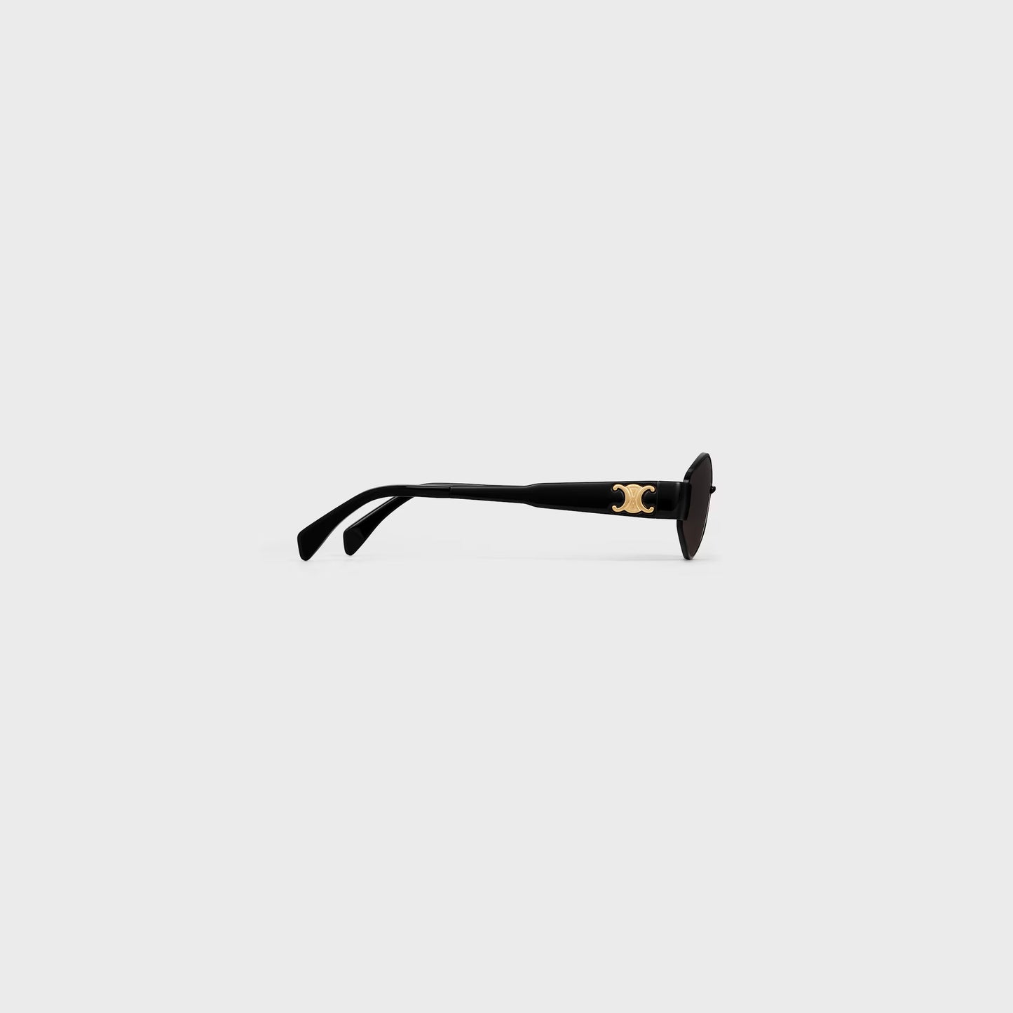 Occhiali da sole Triomphe Metal 02 in metallo nero/marrone sfumato donna