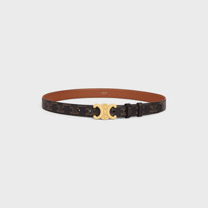 Women's Triomphe 25 MM belt in Triomphe canvas and leather