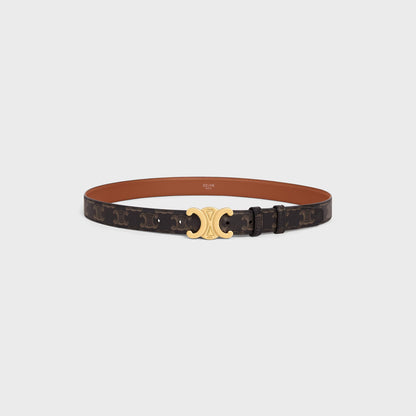 Cintura Triomphe da 25 MM in tela Triomphe cuoio donna