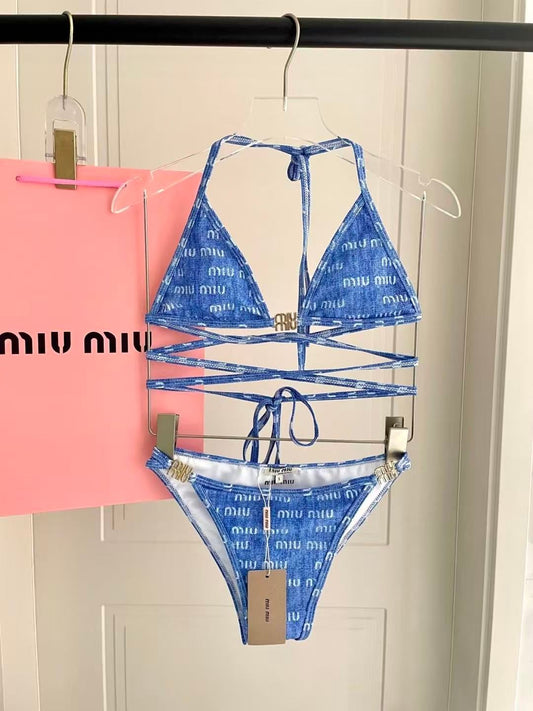 Bikini Set Effetto Denim