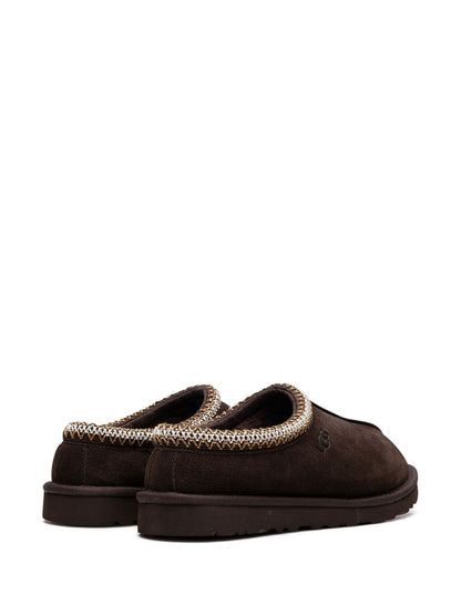 Pantofole Tasman in suede marrone cioccolato