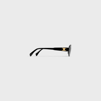 Occhiali da sole Triomphe Metal 01 in metallo nero/fumo donna