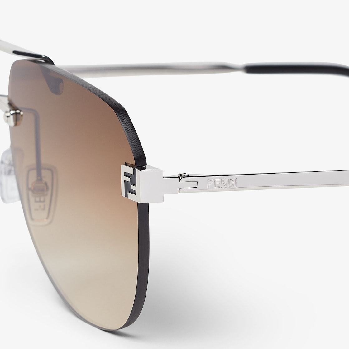Sky Men's Palladium-Colored Metal Pilot Sunglasses