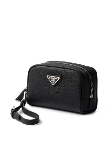 Saffiano pouch nero