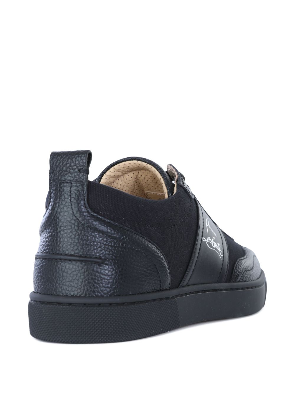 Sneakers con inserti in pelle nero