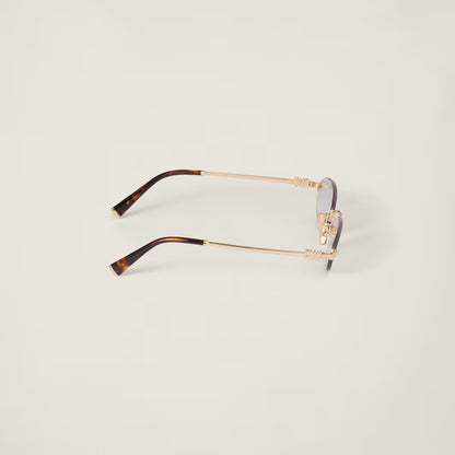 Sunglasses oval clear lenses Blu-ray