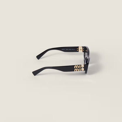 Miu Glimpse low-profile sunglasses with Slate lenses