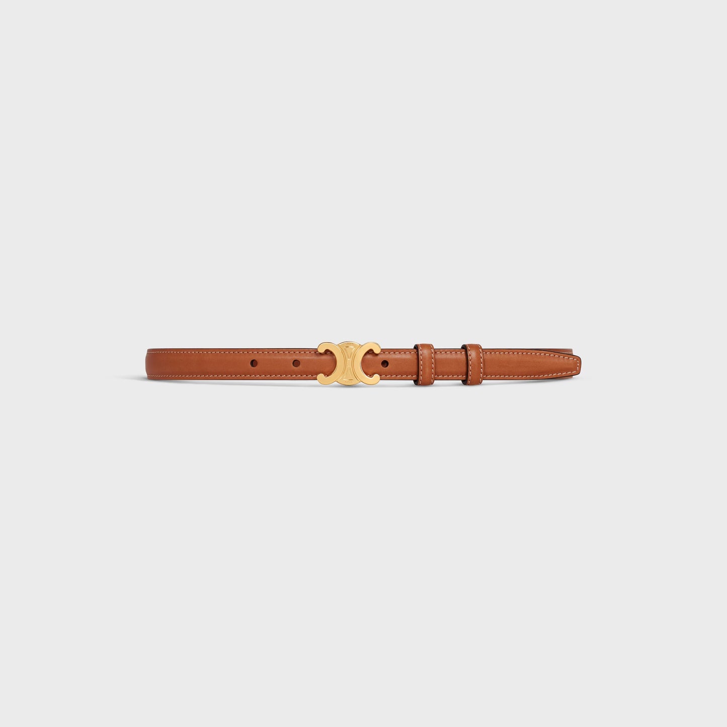 Cintura Triomphe da 18 MM in pelle di vitello naturale cuoio donna
