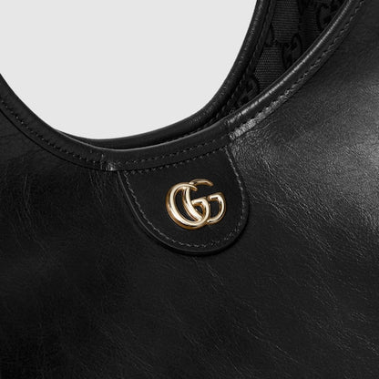 Black GG Giglio small leather shopping bag
