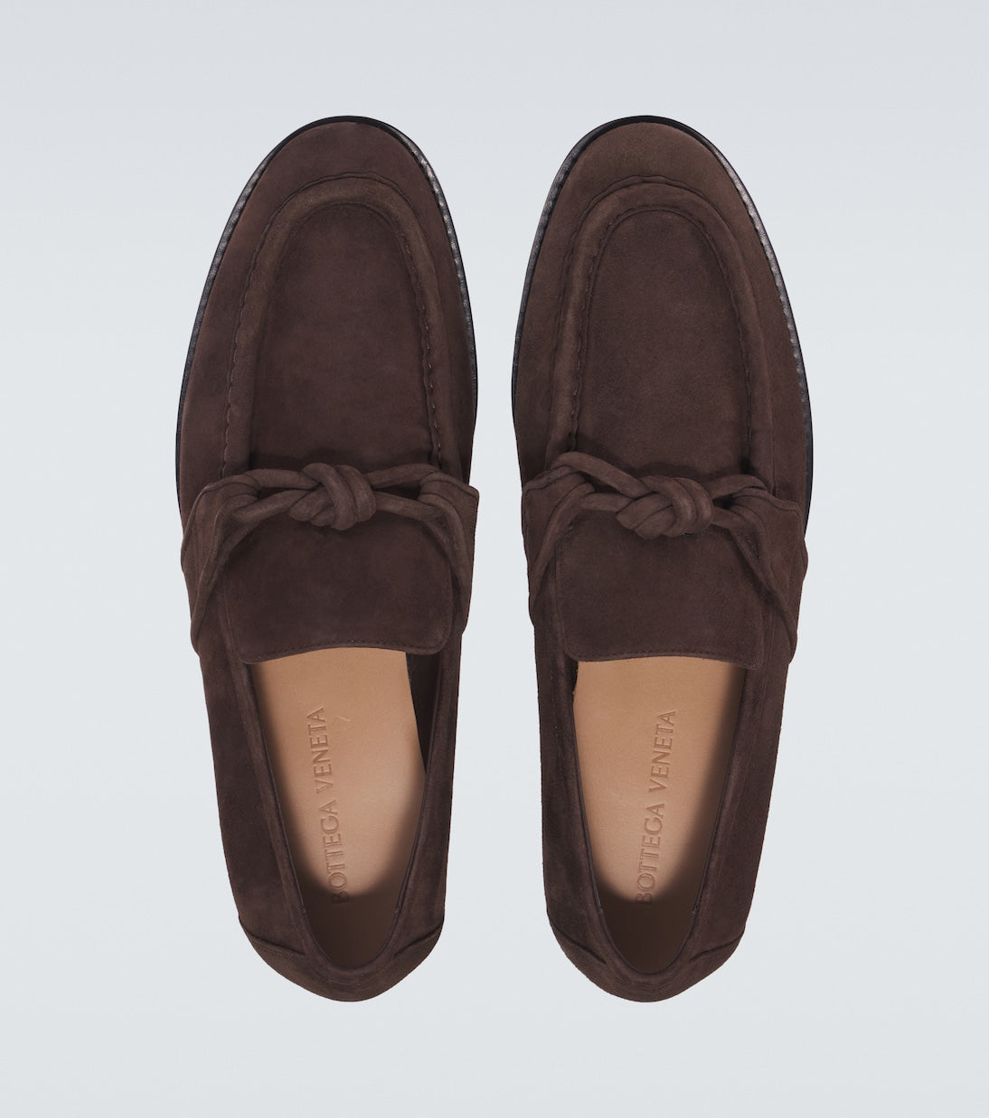 Astaire Knot brown suede loafers