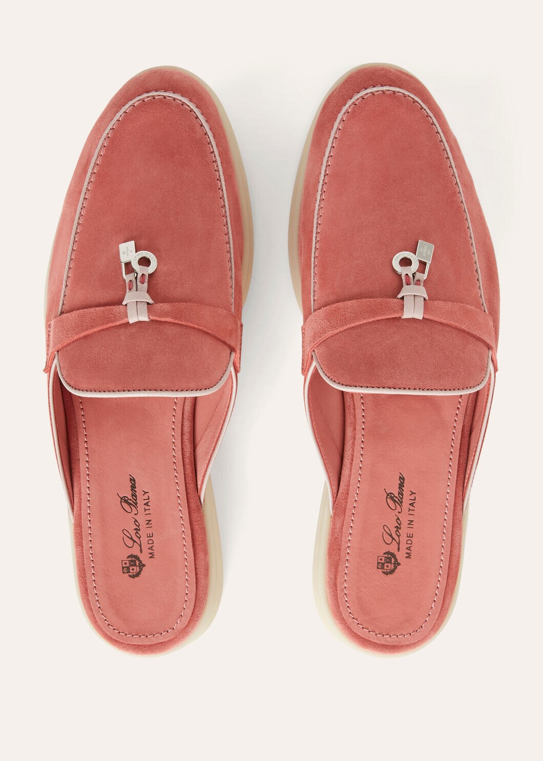 Babouche Charms Walk in pelle scamosciata rossa donna