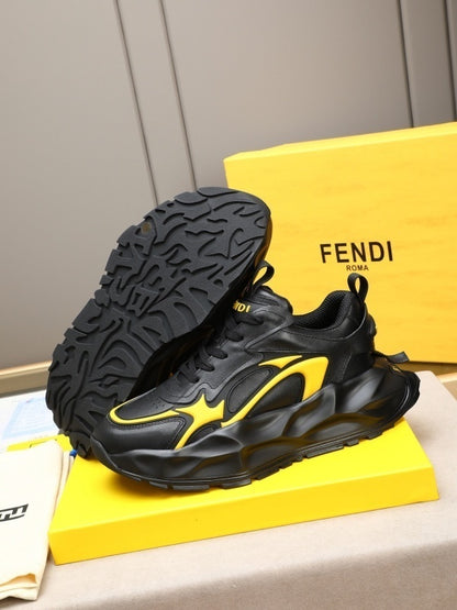 Roma sneakers in black and yellow