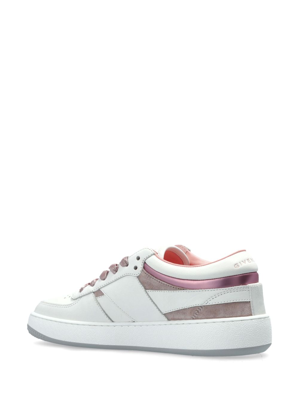 Sneaker con logo stampato bianco/oro rosa