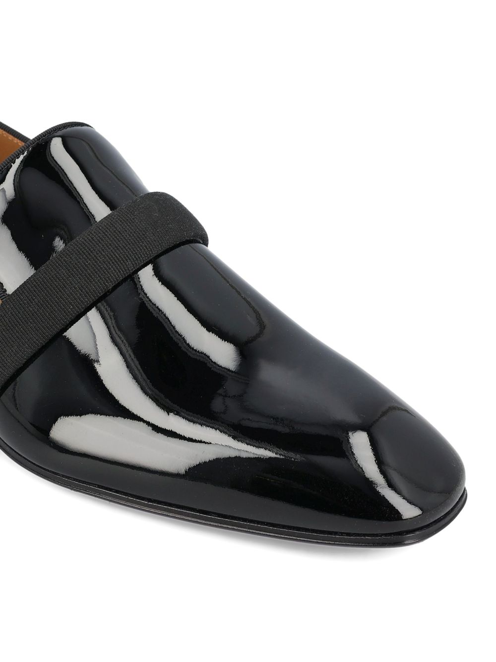 Mocassini in pelle con nastro Dandydeco nero