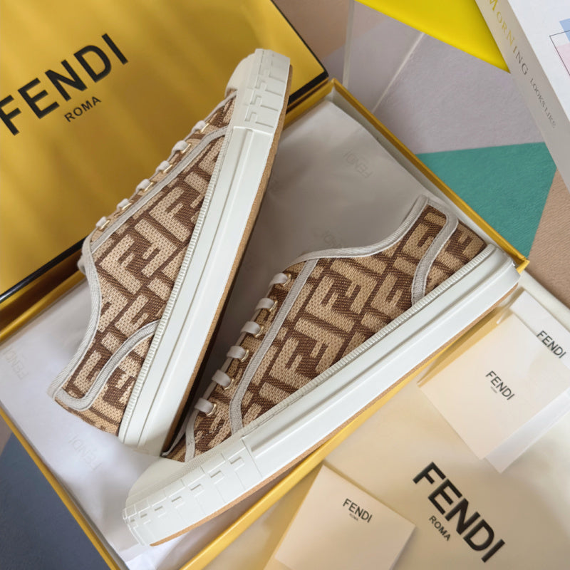 Domino FF Fabric brown Low-top sneakers