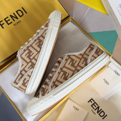Domino FF Fabric brown Low-top sneakers