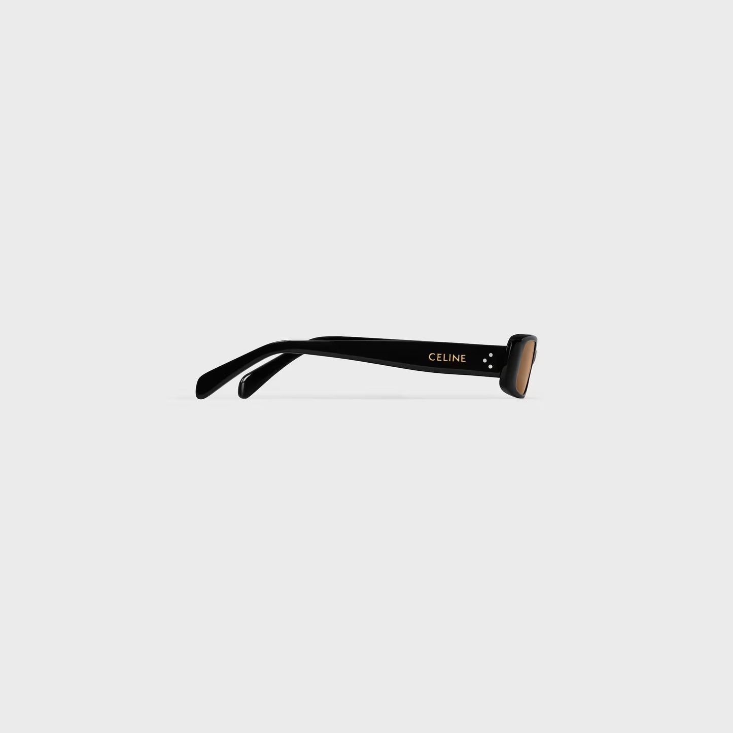 Occhiali da sole rettangolari S343 in acetato nero donna