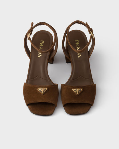 Cocoa suede sandals