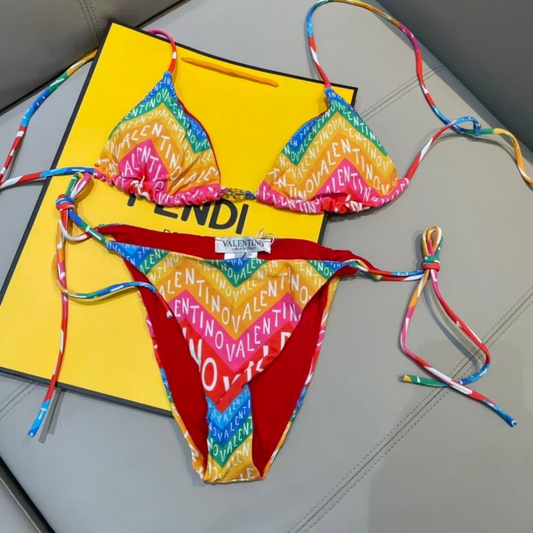 Bikini Set Logo Chevron Arcobaleno