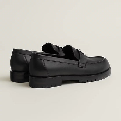 Faubourg black leather loafers