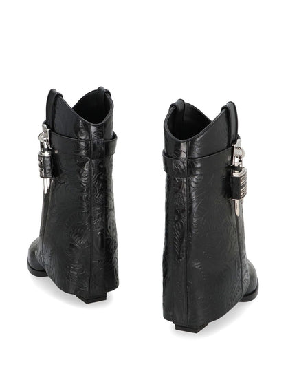 60mm Shark Lock Leather Cowboy Boots