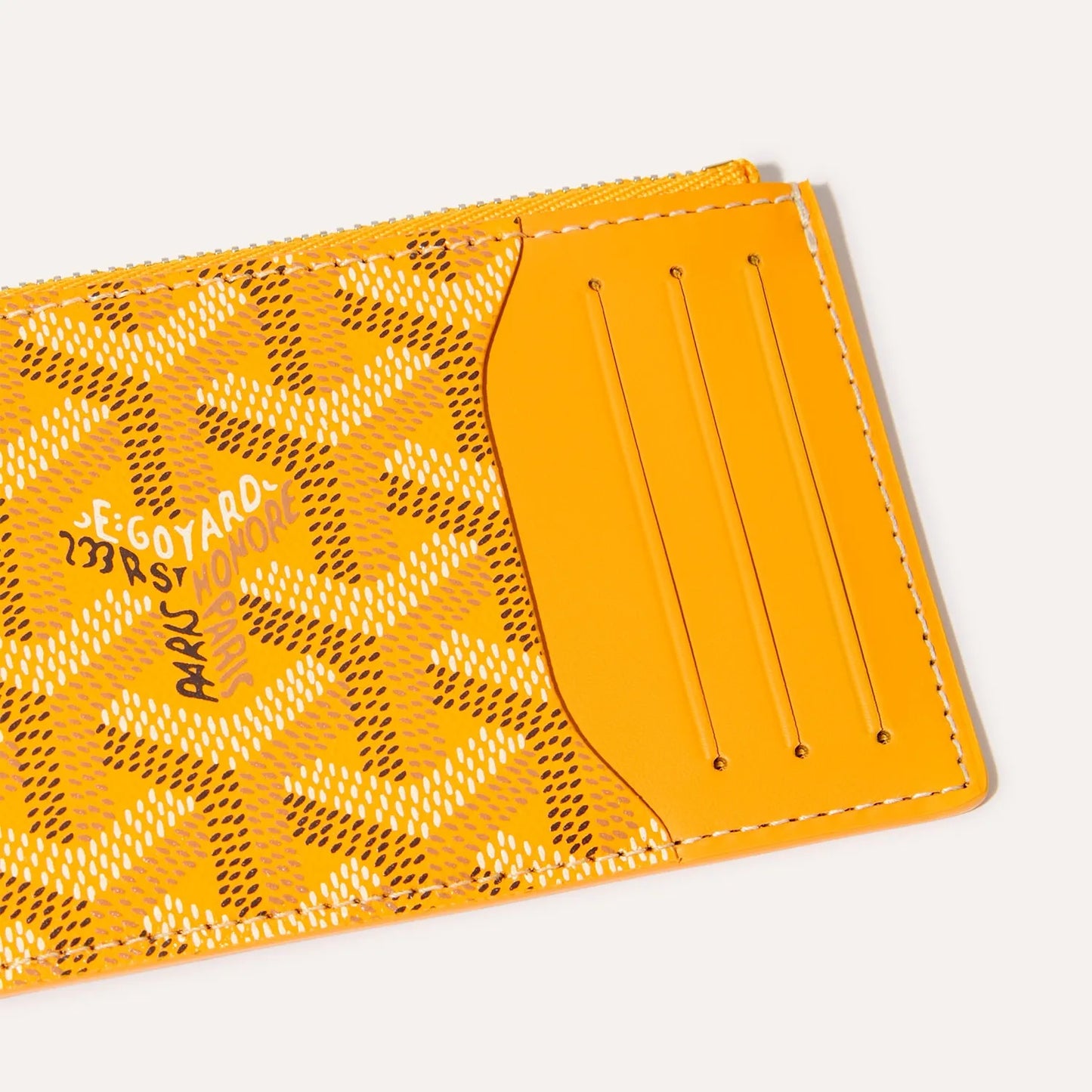 Bourbon zipped card holder Yellow