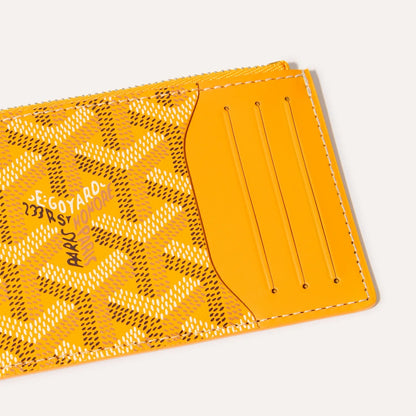 Bourbon zipped card holder Yellow