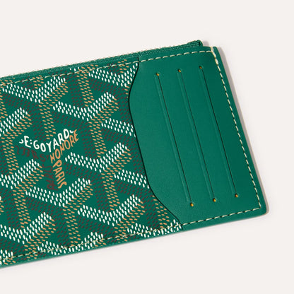 Bourbon zipped card holder Green
