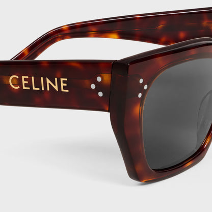 Occhiali da sole cat-eye S342 in acetato avana rosso donna