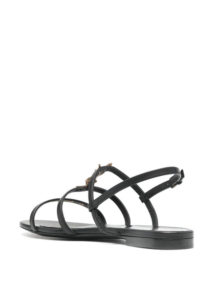 Black leather Cassandra sandals