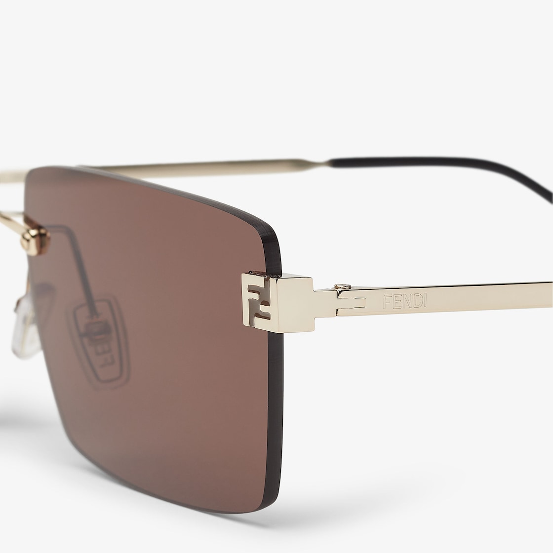 Sky Men's Gold-Tone Metal Sunglasses