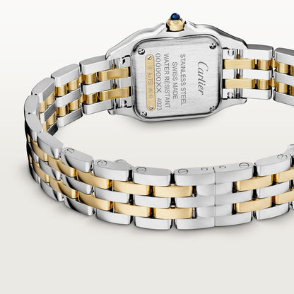Uhr Panthère, kleines Modell, in Silber/Gold