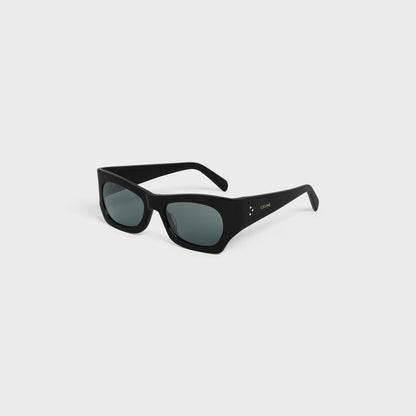 Occhiali da sole grafici S333 in acetato nero donna