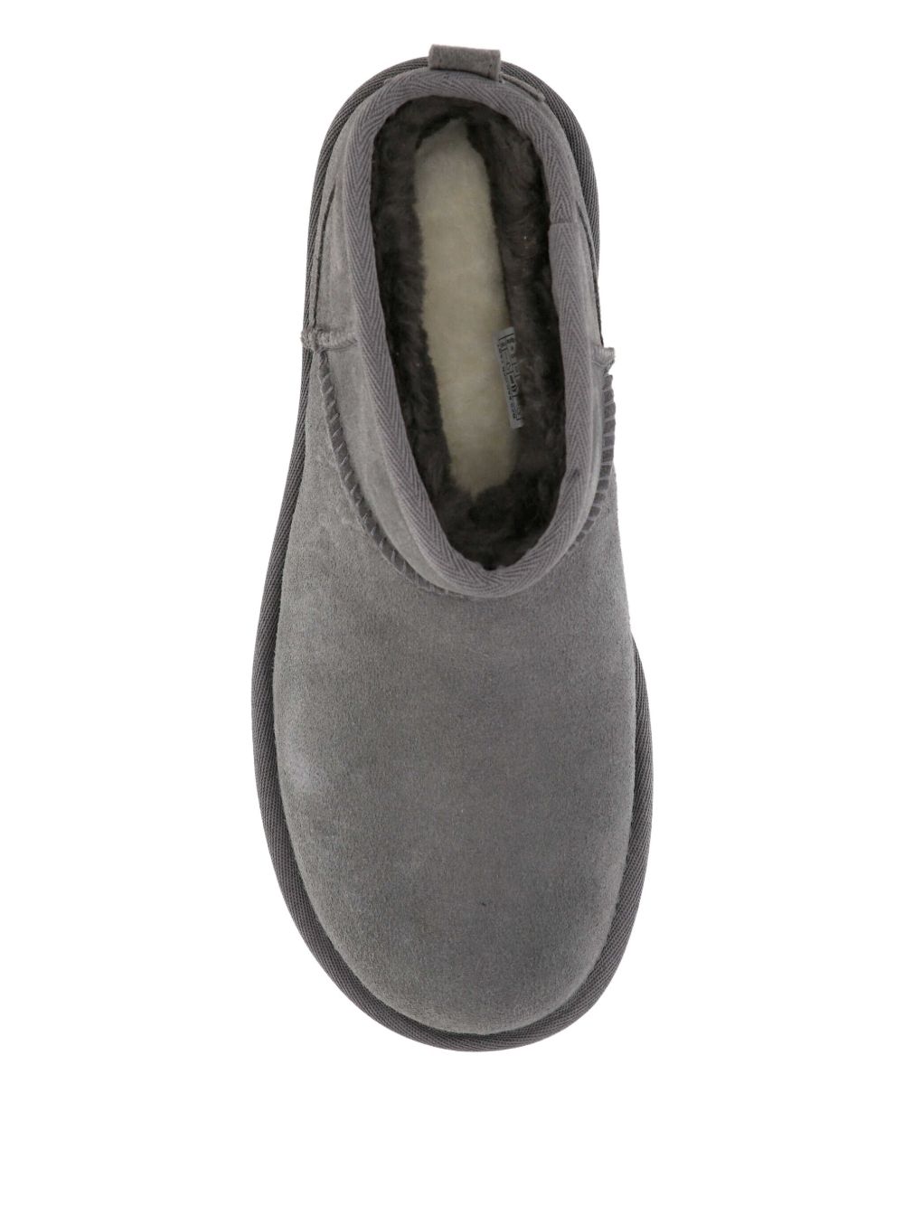 Stivaletti platform in suede 51mm grigio antracite