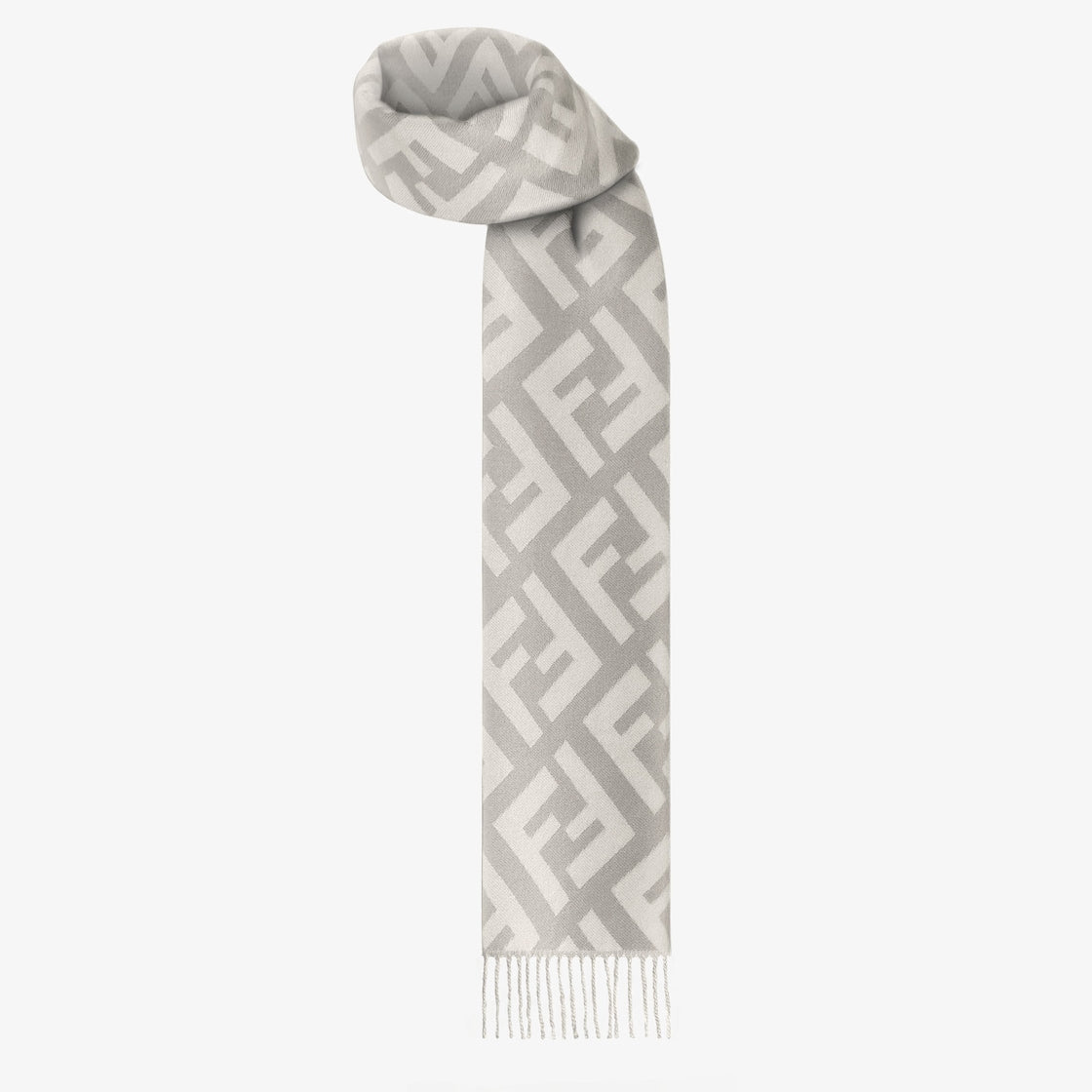 Women's light gray cashmere scarf