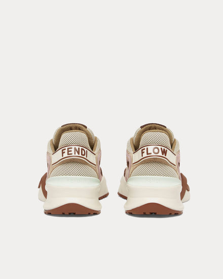 Flow Mesh & Suede Brown Low Top Sneakers