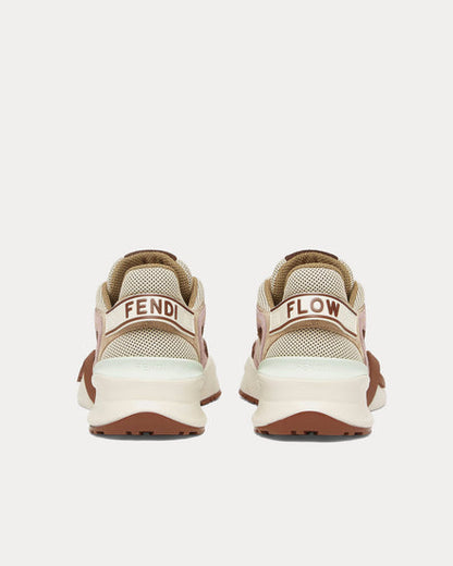 Flow Mesh & Suede Brown Low Top Sneakers