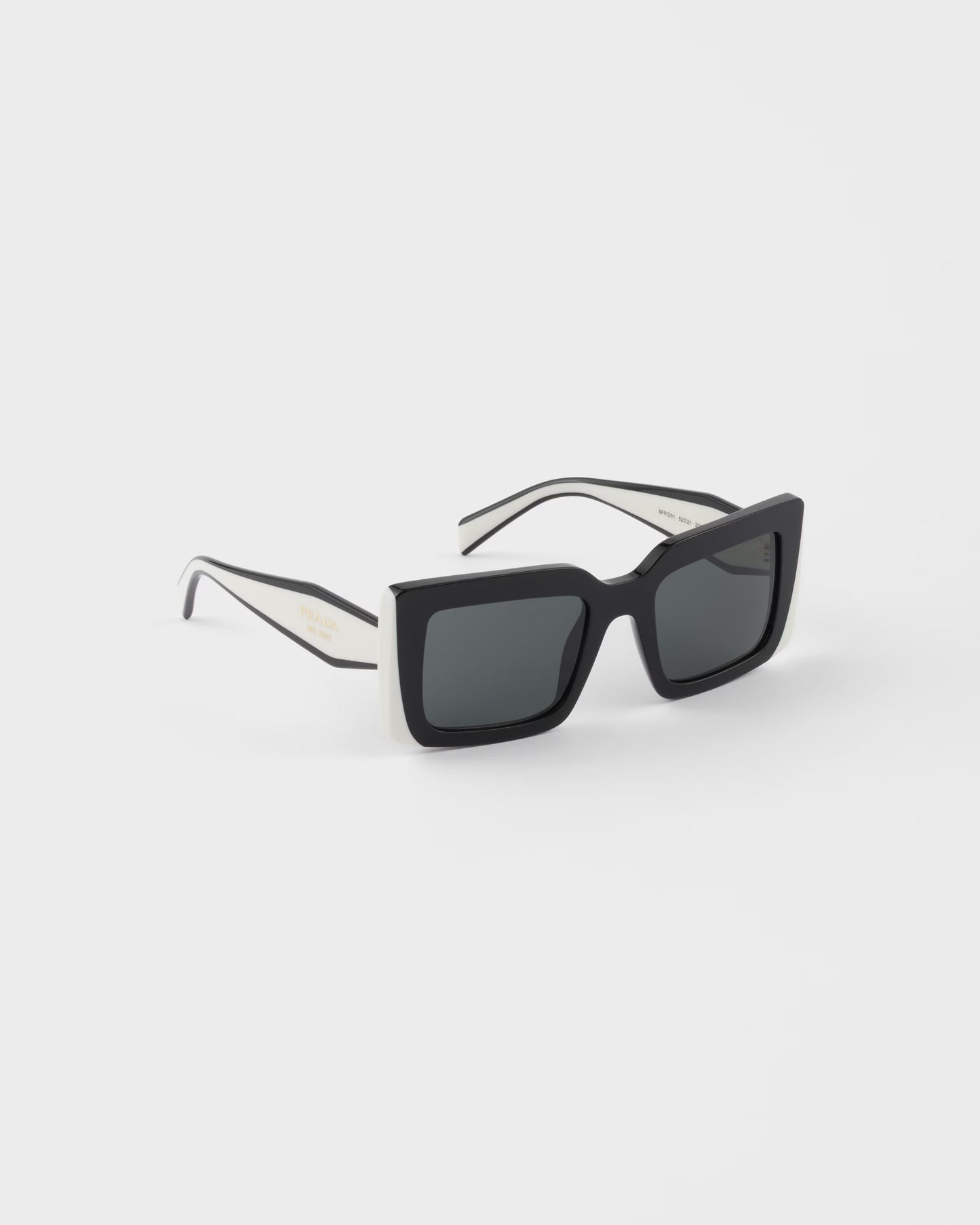 Oversize-Rechtecksonnenbrille mit schwarzem Logo