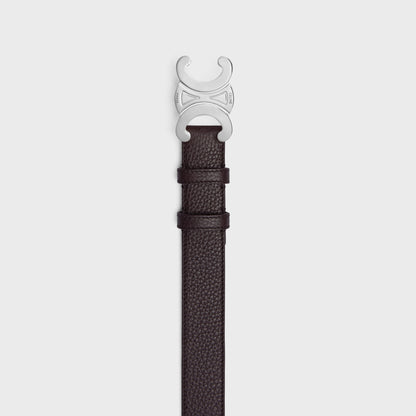 Cintura Triomphe 30 mm in pelle di vitello granata espresso uomo