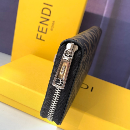 Portafoglio Zucca FF Jacquard marrone