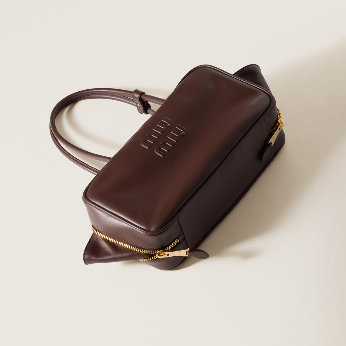 Beau medium brown leather bag