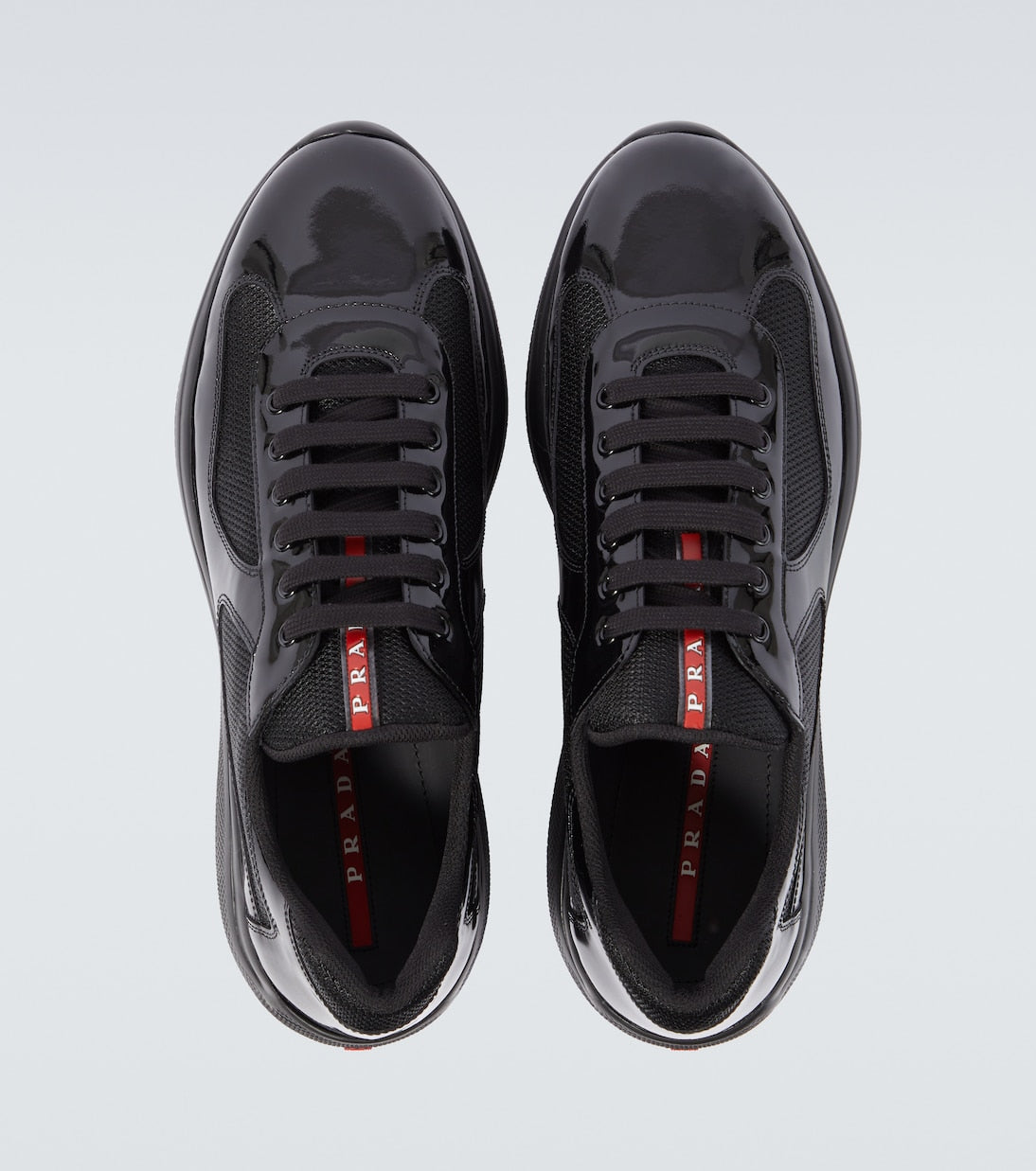 Prada Vernice Bike America Cup Sneakers Nero