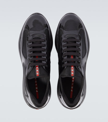 Prada Vernice Bike America Cup Sneakers Nero