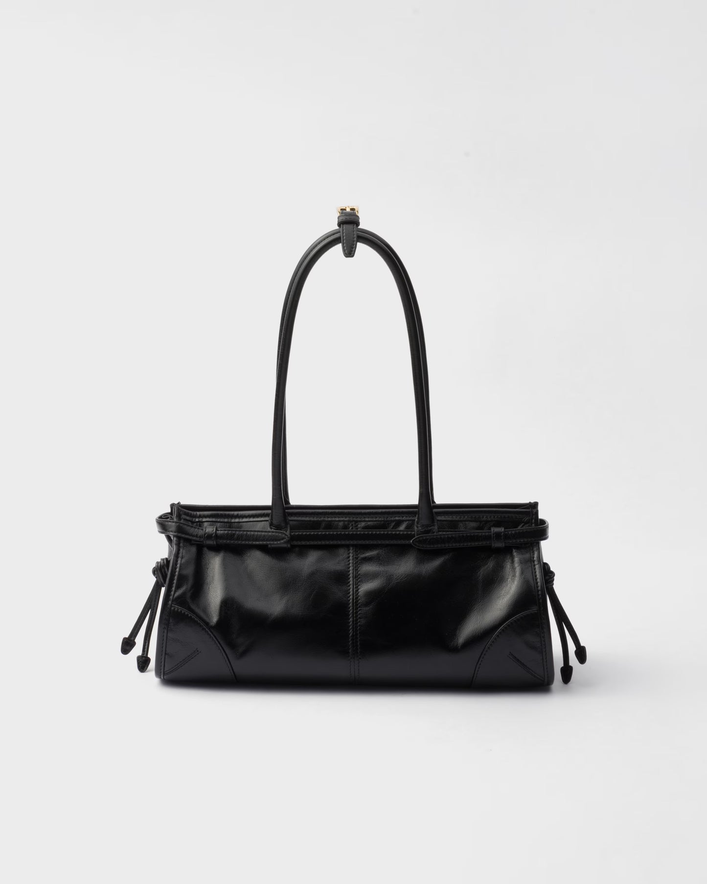 Bonnie medium black leather handbag