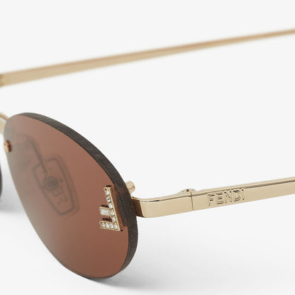 First Crystal Fashion Show women's brown sunglasses